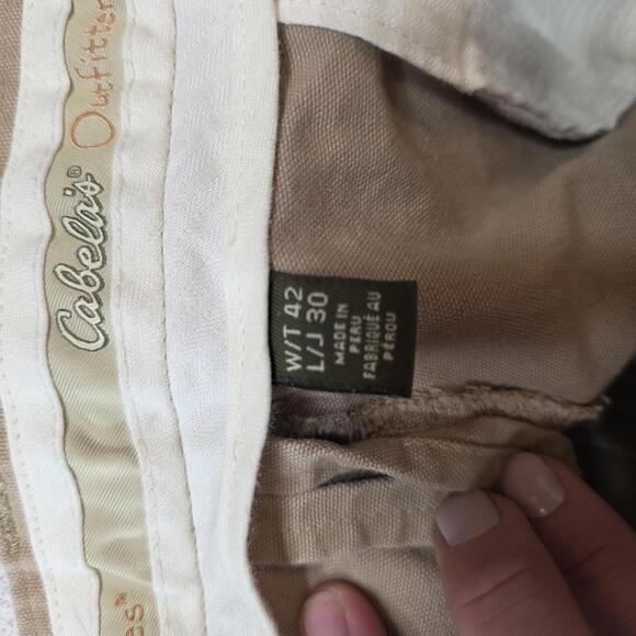 Cabela's Men's Khaki Pants with Multiple Pockets 42X30 - Picture 7 of 9